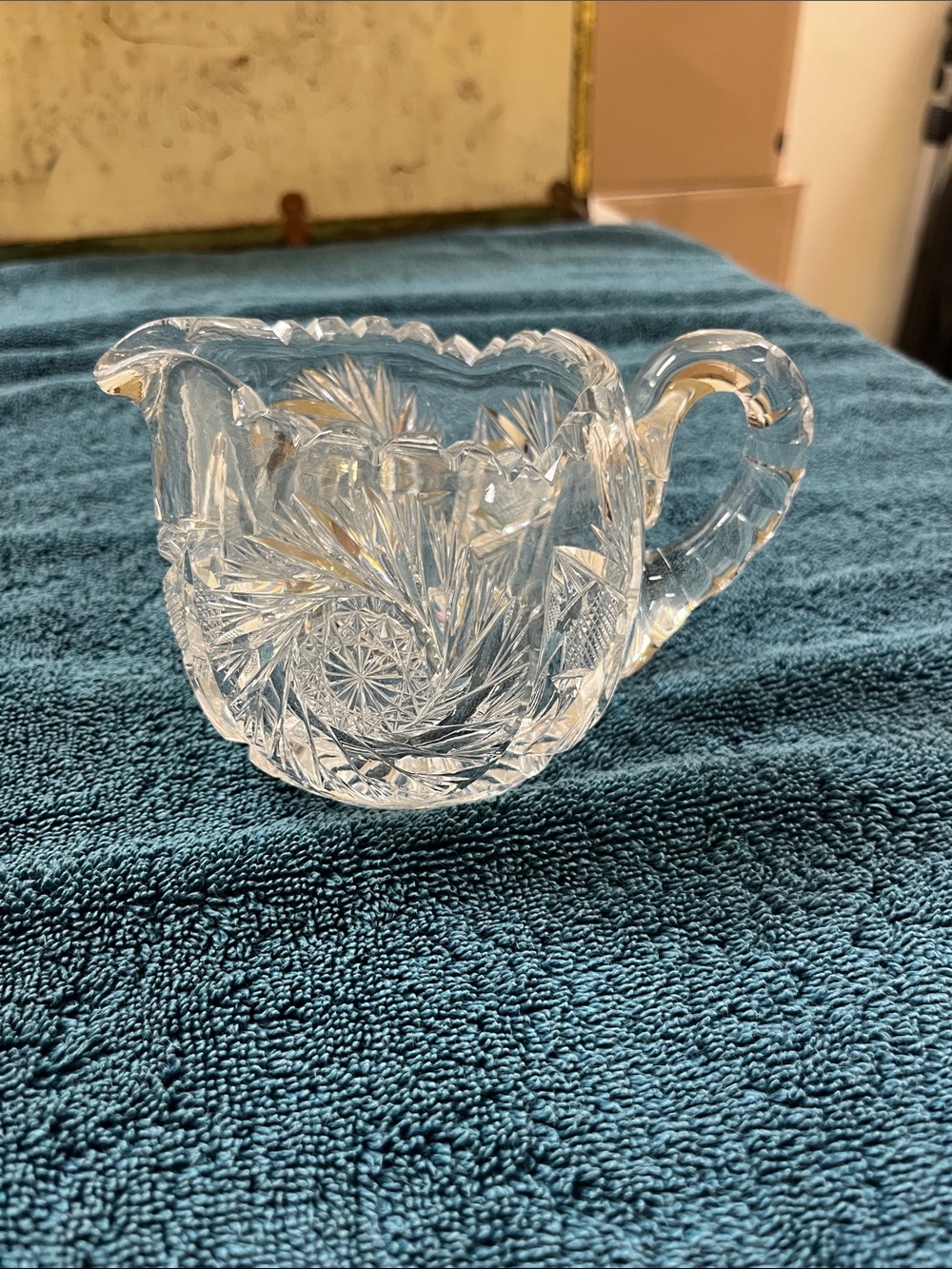 Antique ABP cut glass creamer